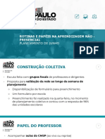 Aprendizagem não presencial: rotinas de professores, gestores e alunos