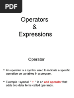 Operators & Expressions