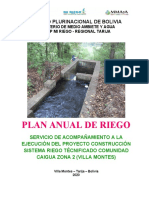 Plan Anual de Riego Caigua