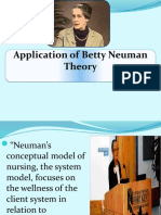 Application of Betty Neuman Theory