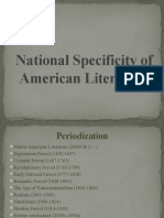 National Specificity of American Literature