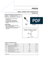 Small Signal NPN Transistor: Applications TO-92 Bulk TO-92 Ammopack