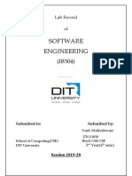 Software Engineering: Lab Record of