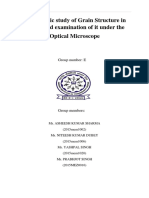 Microscopic Study of Grain Structure in Copper and Examination of It Under The