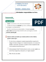 CORREÇÃO DAS ATIVIDADES 21 de MAIO