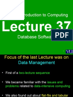 CS101 Introduction To Computing: Database Software