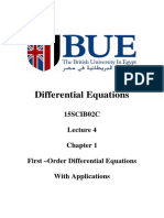 Differential Equations: 15SCIB02C First - Order Differential Equations With Applications