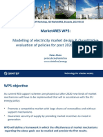 Market4RES WP5:: Modelling of Electricity Market Design & Quantitative Evaluation of Policies For Post 2020 RES-E Targets