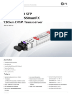 Bidi SFP 1490tx1550rx 120km Transceiver Datasheet