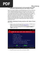 How To Download Historical Data For A List of Securities From Outside of Bloomberg Using Bloomberg Excel API's History Wizard