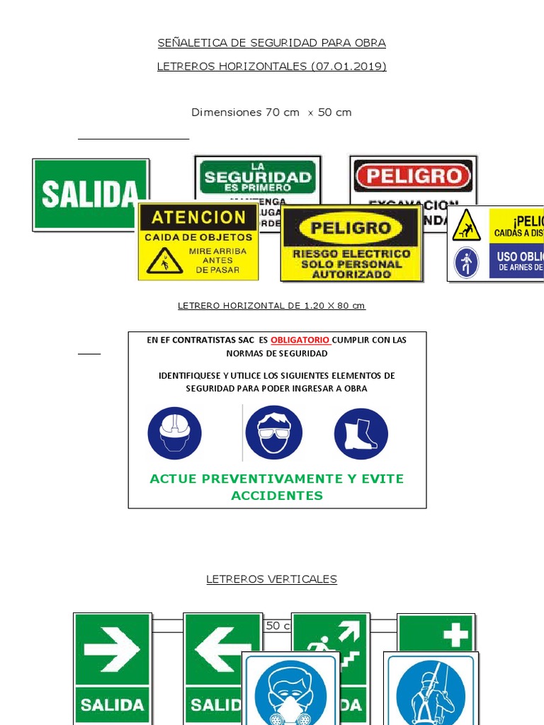 Señalética de Seguridad en Obras | PDF