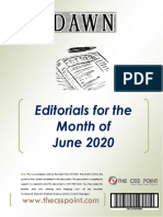 Monthly Dawn Editorials June 2020