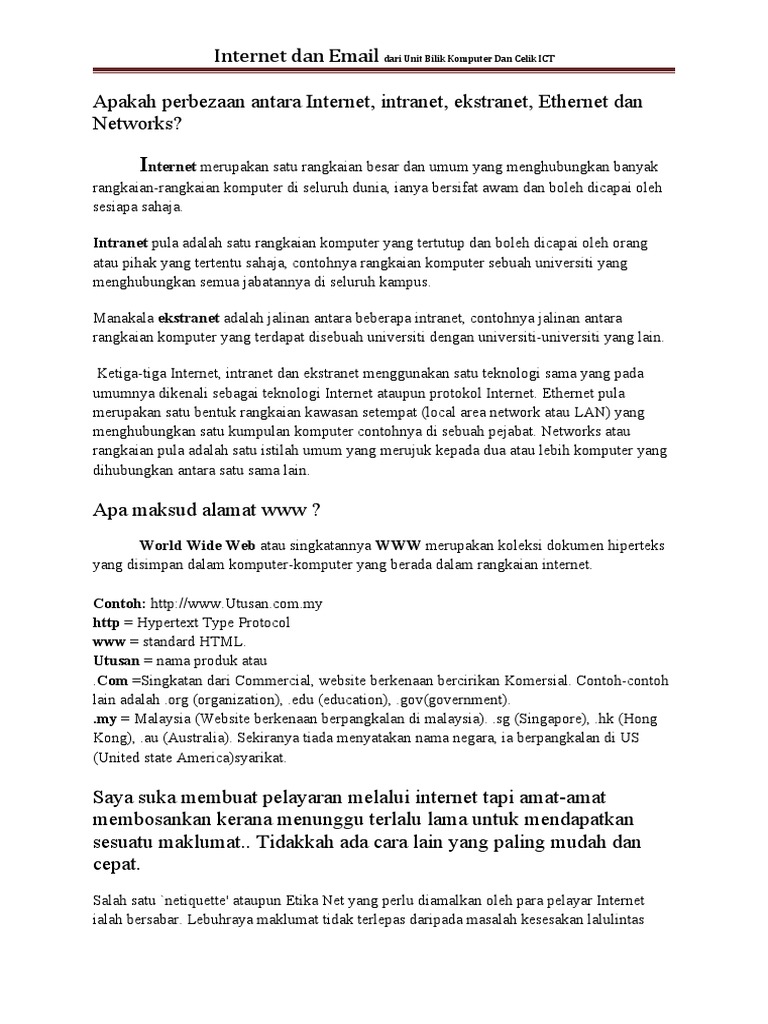 Apakah Perbezaan Antara Internet Pdf