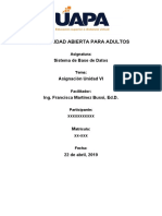 Tarea Tema 6 Base de Datos Uapa RgR