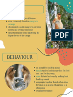 Habitat and Behaviour