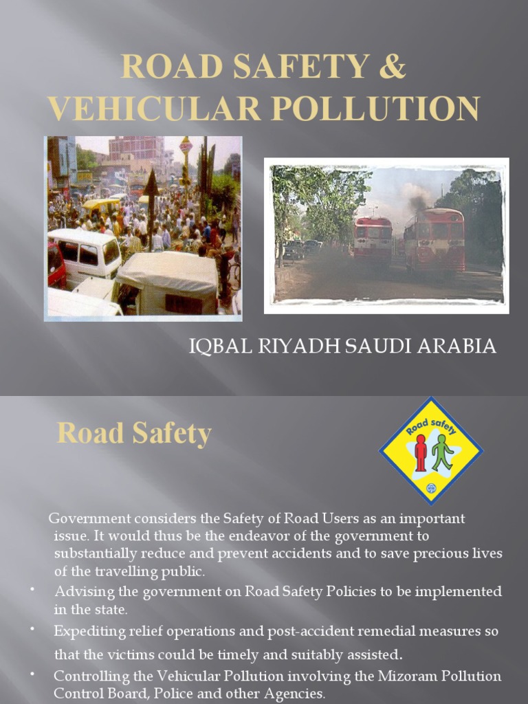 Road Safety and Pollution Management | PDF | Air Pollution | Road ...
