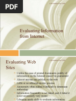 Evaluating teh Internet