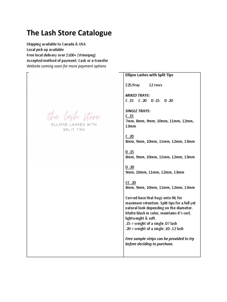 Lash Store Catalogue Overview | PDF | Adhesive | Nature