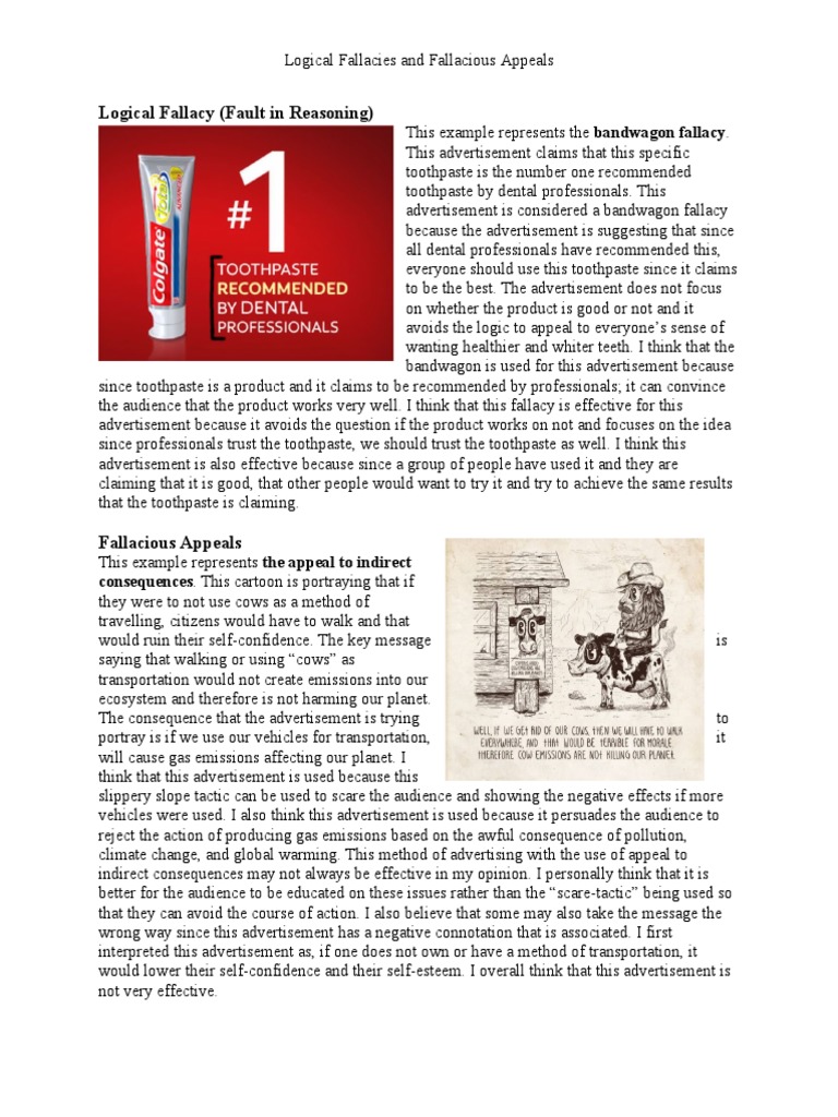 Logical Fallacies and Fallacious Appeals | PDF | Global Warming | Fallacy