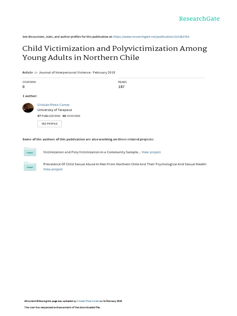 Child Victimization and Polyvictimization Among Young Adults in ...