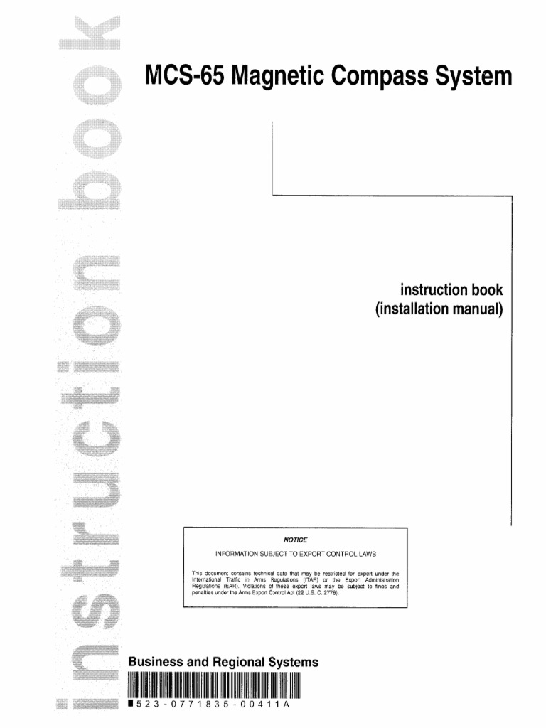 MCS-65 Compass System Manual | PDF | Electrostatic Discharge ...