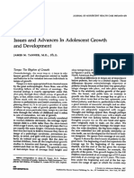 Tanner, J. Issues and Advances in Adolescent Growth and Development. J. Adolesc. Health Care 1987, 8, 470-478