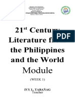 21st Century Literature Module With Act