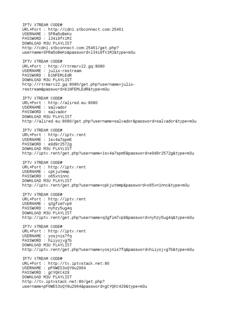 Code M3u Iptv 2023 Daily Update Xtream Codes | PDF | Online Services | Digital Audio