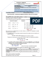 GUIA DE TRABAJO Multipicacion y Division de Enteros PDF