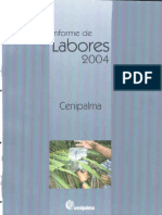 Informe de Labores Cenipalma 2004