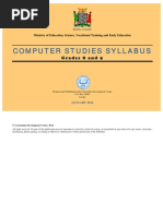 Grades 8 To 12 Computer Studies Syllabi Revised