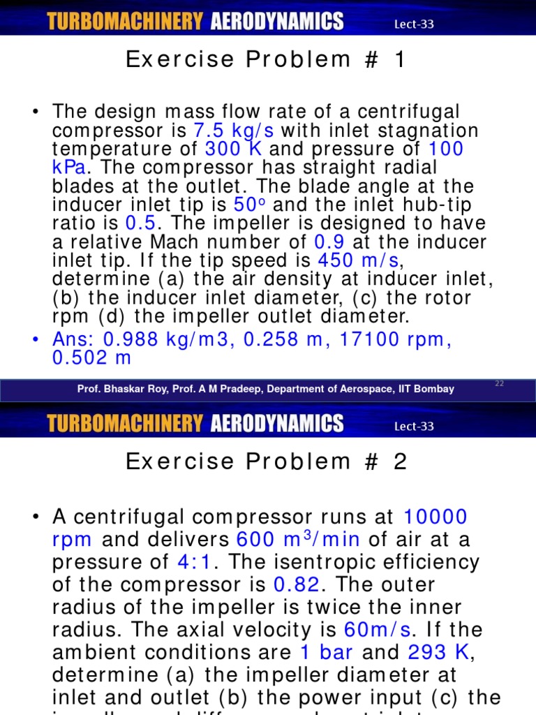 Design Calculations and Performance Analysis of Centrifugal Compressors ...