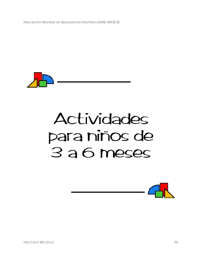 Actividades de Psicomotricidad para Niños de 3 A 6 Meses | PDF | Pie | Mano