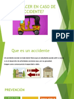 QUÉ HACER EN CASO DE ACCIDENTE