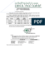 Surat Pemberitahuan Penyesuaian Biaya 2020