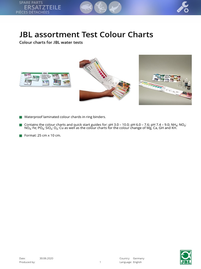 JBL Water Test Colour Charts Guide | PDF | Nature