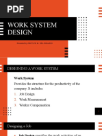 WORK SYSTEM DESIGN