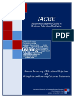 BLOOMS TAXONOMY KEY LEARNING OUTCOMES