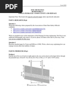 Soil Mechanics Homework # 7 Topics: Hydraulic Conductivity and Seepage