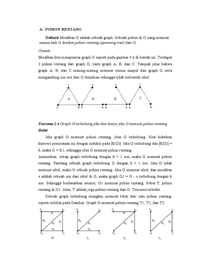 Definisi dan Contoh Pohon Rentang | PDF