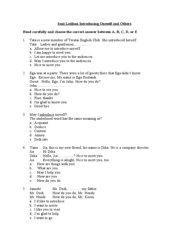 Soal Introducing Docx