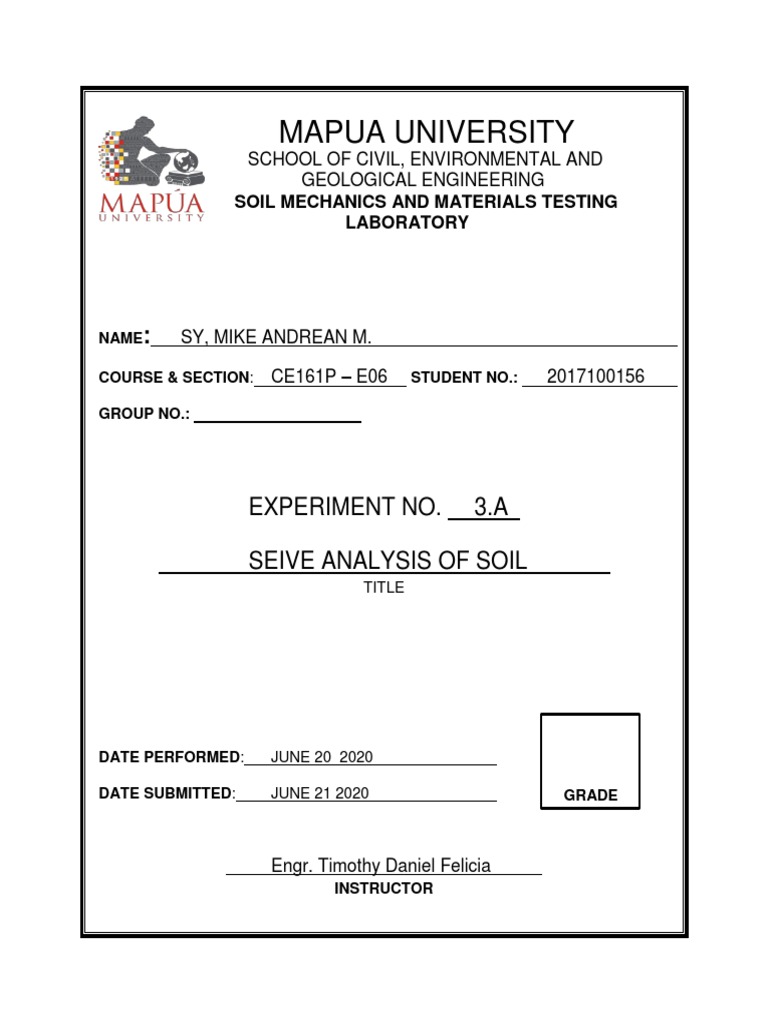 Soil Sieve Analysis Lab Report | PDF | Soil | Materials