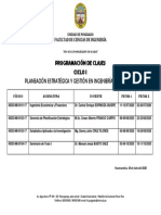 Programación de Clases Proyectos