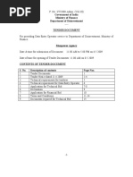 Government of India Ministry of Finance Department of Disinvestment . Tender Document