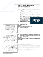 Valve Body Assembly On Vehicle Repair