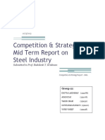 Competition & Strategy Mid Term Report On Steel Industry: Submitted To Prof. Rishikesh T. Krishnan