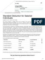 Standard Deductions For Salaried Individuals - Impacts On Income Tax PDF