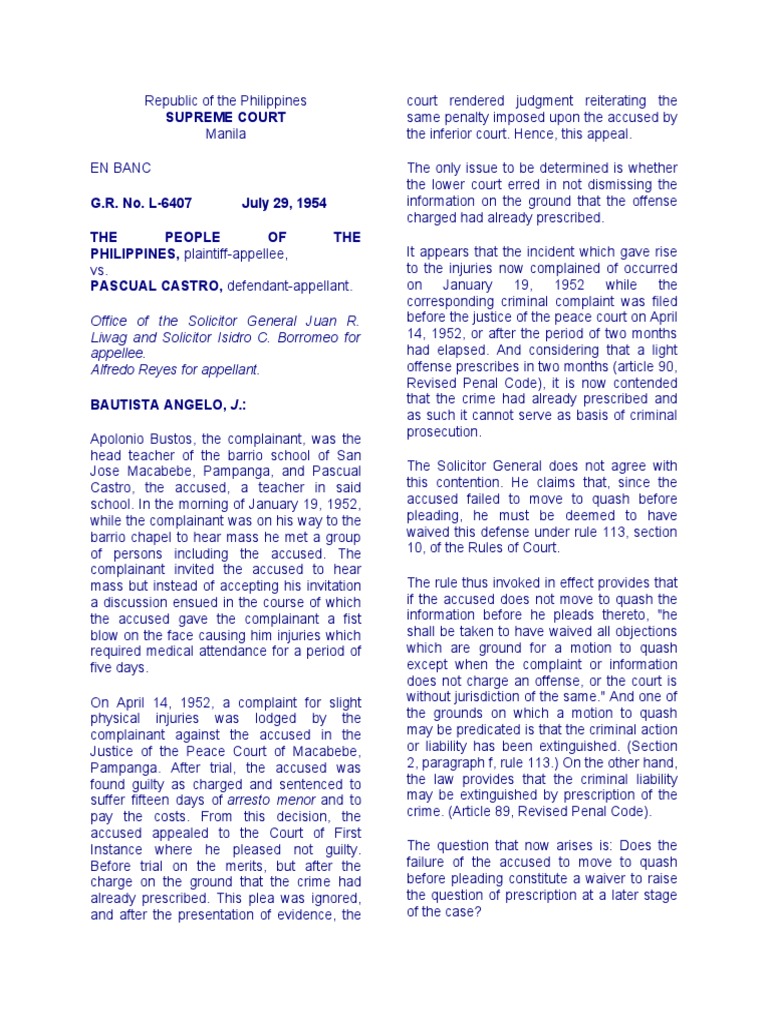 Stat Con PDF Plea Statute Of Limitations