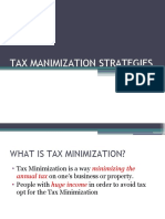 Tax Manimization Strategies