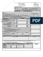 Percentage Tax Return: BIR Form No